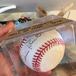 Autographed Baseball with Display Case